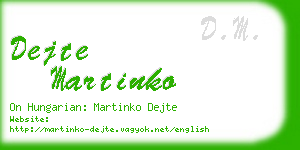 dejte martinko business card